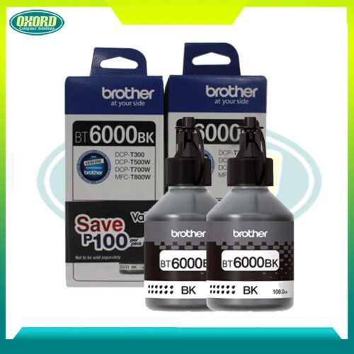 Brother BT6000BK Double Pack Genuine Ink Bottle (Black)