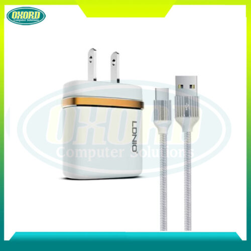 LDNIO DL-AC50 iPhone 5  Smart Mini AC Adapter with USB Slot Charging Cable
