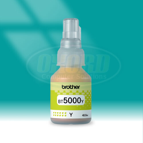 Brother BT5000Y Genuine Authentic Yellow ink for  DCP-T300,DCP-T500W,DCP-T700W,MFC-T800W - OXORD